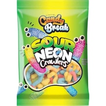Candy Break Sour Neon Crawlers Solucan Jelibon 113 Gr
