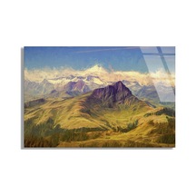 Karlı Dağ Zirvesi - Cam Tablo - Deg0945 90 X 60 Cm
