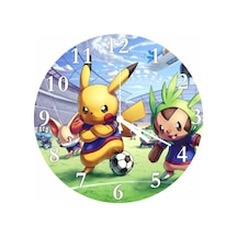 Powerpuff Girls Çizgi Film Çap 30cm Sessiz Akar Bombeli Gerçek Cam Duvar Saati Siyah