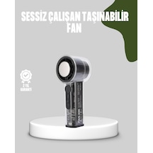 Dijital Ekranlı Şarjlı Mini Fan 100 Kademeli Hız Ayarı - Lisinya