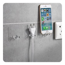 Kendinden Süper Güçlü Yapışkanlı Şeffaf Kablo Priz Bağı 20 Adet