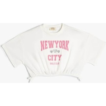 Koton Kız Çocuk T-shirt Ekru 4skg10086ak 24yy59000198 Y5915 Ekru