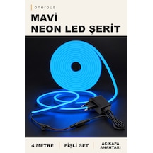 Onerous 4 M Mavi Neon Led Şerit, Anahtarlı, Fişli
