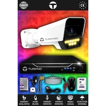 Turkno 1 Kameralı Supia 1 Dış Kamera Set 2 TB 5 MP 2K Net Renkli Gece Görüşlü Güvenlik Kamerası Sistemi
