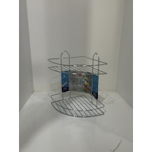 Paslanmaz Krom Banyo Köşeliği 2 Kat Krom