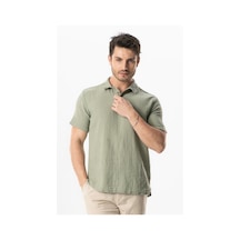 Kısa Kol Polo Yaka Müslin Yazlık Tshirt Yağ Yeşili Ygysl Yağ Yeşili Kısa Kol Polo Yaka Müslin Yazlık Tshirt Yağ Yeşili Ygysl Yağ Yeşili