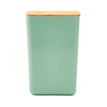 Excellentt Houseware Bambu Kapaklı Erzak Kabı - Yeşil - 13x8x21 Cm Çok Renkli