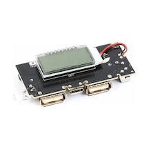 Powerbank Devresi Lcd Ekranlı 5v 1a Dual Usb Çıkış Micro Usb Giriş Lityum Lion 18650 Pil Şarj Mobil
