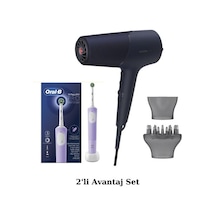 Philips BHD510/10 2300 W İyon Özellikli Saç Kurutma Makinesi + D103 Lila Şarjlı Diş Fırçası