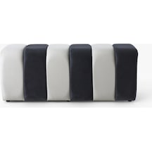 Yarmalı Bench Antresit-beyaz Beyaz