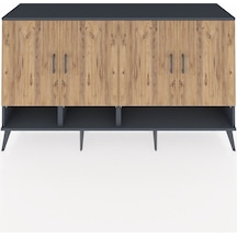 Kronos Konsol 6 Raflı 4 Kapaklı 176x59x99 Antrasit-çam/aytaşı Atlas Çam/aytası - Antrasıt
