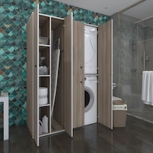 Kenzlife Çamaşır-Kurutma Makinesi Dolabı Kapaklı Yaromira Crd 180*120*60 Banyo Arkalıksız Çok Renkli