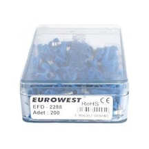 Eurowest 1,50-2,50mm Dişi Faston Tip İzoleli Kablo Ucu - 200 Adet