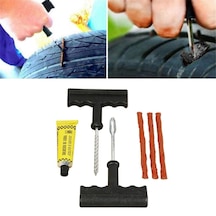 6 Parça Araba Motosiklet Otomobil Bisiklet Lastik Tamir Kiti Araç Bakım Seti 5545 Siyah