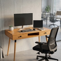 Mobenta Modest Desk: Masif Çalışma & Laptop Masası 2 Çekmece 1 Bölme - 120x60 Tk Ahşap