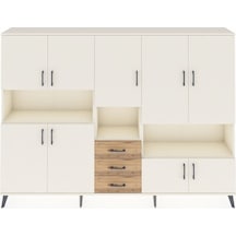 Arges Dolap 13 Raflı 3 Çekmeceli 9 Kapaklı 220x30x163 Aytaşı-aytaşı/çam Aytası/atlas Çam - Aytası