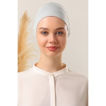 Melodi Scarf Kadın Tesettür Dikişsiz Silikonlu Kaymaz Bone Açık Gri Açık Gri-açık Gri Açık Gri