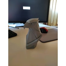 15 Cm Kartal Figürü Pla Dekoratif Gri Renk Ev Aksesuarı
