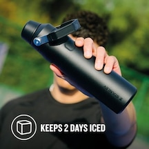 Aerolight Iceflow İçecek Şişesi, 0.60 Litre, Siyah Açık Beyaz