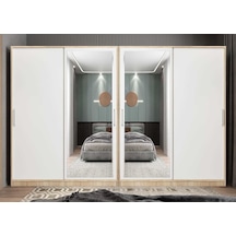 Albero Sürgülü Çekmeceli Gardırop Dolap Mb 360 Cm Montaj Dahil