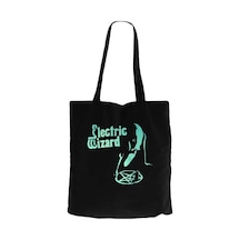 Electric Wizard Vinum Sabbathi Siyah Fermuarlı Bez Çanta Gabardin