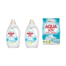 Aquabor Doğal Mineralli Sıvı Beyaz + Sıvı Beyaz + 4kg Beyaz Set 0.75 LT - 2.5 LT - 12 KG