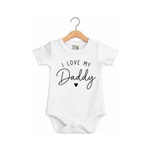 Babylimon I Love My Daddy Baskılı Bebek Zıbını Beyaz - 936720800 Beyaz