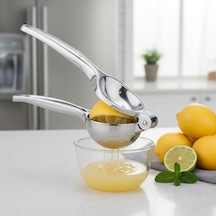 Profesyonel Paslanmaz Çelik Limon Sıkacağı, Manuel Narenciye Ve Limon Presi, Ergonomik Kollu, Kolay Yıkanabilir, Büyük Boy 24 Cm