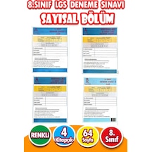 8.sınıf Lgs Deneme Sınavı - Sayısal Bölüm - 4 Kitapcık