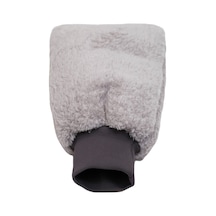 Welsoft Astarlı Araç Temizleme Mikrofiber Araba Cila Eldiveni Gri