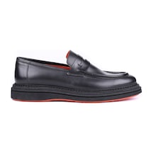 Shoetyle - Siyah Hakiki Deri Bağcıksız Erkek Günlük Ayakkabı 250-2575-1535 Deri Siyah