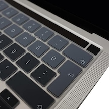 Macbook Pro Türkçe Q Klavye Koruyucu A2338 M1/m2 A2251 A2289 A2141 Uyumlu Silikon Keyboard Cover Touch Bar 13 İnç 16 İnç Siyah Gri