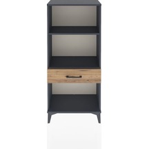 Arges Dolap 2 Raflı Tek Çekmeceli 60x30x134 Antrasit-çam Antrasit