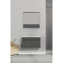 Biani Tome 80 Cm Banyo Dolabı Renk Mat Gri