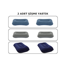 2 Adet Bestway Şişme Yastık 67121 Kadife 42 x 26 x 10 CM Mavi