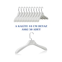 Ceket Elbise Askısı Plastik Soft Beyaz Abs Gömlek Kıyafet Askısı 50 Adet Diğer