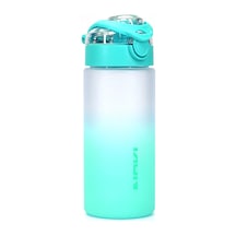 Su Matarası Tritan Geniş Ağız Su Şişesi Gradyan Spor Matarası Suluğu Bpasız 500 Ml Turkuaz 0109