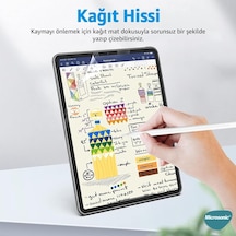Samsung Galaxy Tab S8 X700 Paper Feel Kağıt Dokulu Mat Ekran Koruyucu Galaxy Tab S8 X700 İle Uyumlu Ekran Koruyucu - Şeffaf