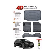 Kia Rio 2020 Model Araca Özel Kokusuz Paspas Takımı + Bagaj Havuzu