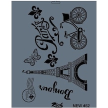 Rich New Seri N-452 Stencil 35x25 Cm - Rxlu-287895 Renkli