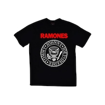 Stoned&Fame Siyah Ramones Baskılı T-shirt SIYAH