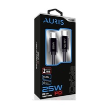 Auris CB46 25 W Type C To Type C Şarj Kablosu 2 M