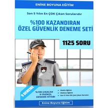 %100 Kazandıran Özel Güvenlik Deneme Seti 1125 Soru