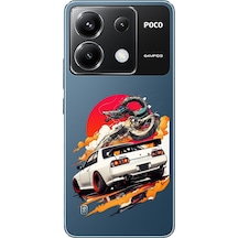 Poco X6 Pro Uyumlu Gtr Güneş Ejderha Tasarımlı Baskılı Silikon Kılıf Renkli