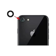Apple Uyumlu iPhone 8 Arka Kamera Camı Lens Yapışkanlı