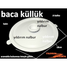 Baca Kapağı Lüks Model Beyaz Etli Kalın Baca Delik Kapağı