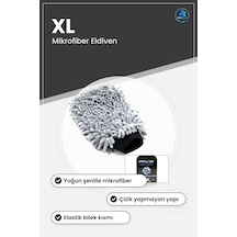 Oto Yıkama Eldiveni Makarna Xl Mikrofiber Şenille Gri Çizik Yapma