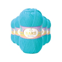 5 Adet Elite Baby El Örgü İpi Tüylenmeyen Bebek Yünü Turkuaz 3323