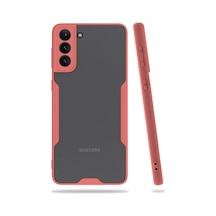 Samsung Galaxy Uyumlu S21 Plus Kılıf Platin Silikon - Pembe Bzsxx00 1