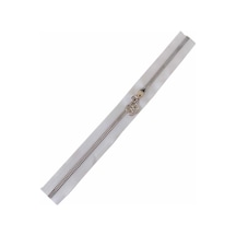 Angel Çanta Aksesuar Başlıklı Fermuar 30 Cm Gümüş Metal Beyaz